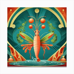 Shrimp In The Water Canvas Print