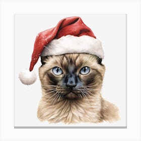 Santa Cat 39 Canvas Print