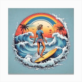 Surfer Girl Canvas Print