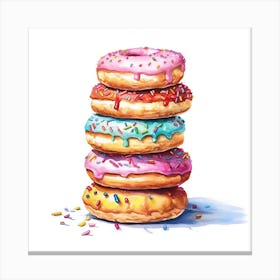 Stack Of Sprinkles Donuts 7 Canvas Print