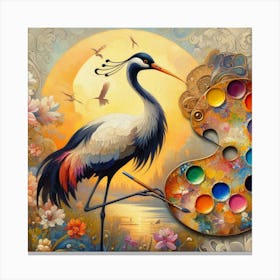 Bird Crane 3 Canvas Print