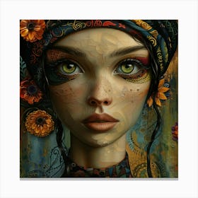 Girl In A Turban Canvas Print