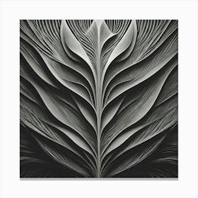 Organic Monochromatic Flora_#2 Canvas Print