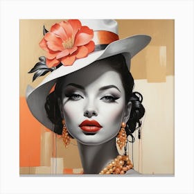 Woman In A Hat Canvas Print