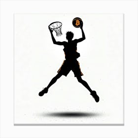 Bitcoin Basketball Player 1 Canvas Print