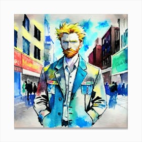 Man On The Street Canvas Print