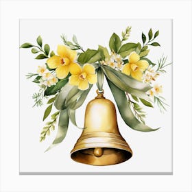 Bell With Flowers 6 Canvas Print