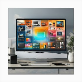 Desktop Computer Canvas Print