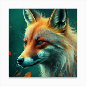 A Red Fox Sniffing The Wind Its Muzzle Raised U 1 Canvas Print