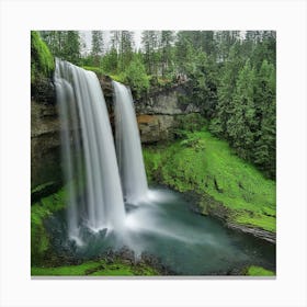 Waterfall In The Forest Canvas Print