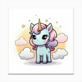 Cute Unicorn 223 Canvas Print