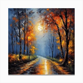 Road In The Woods Canvas Print