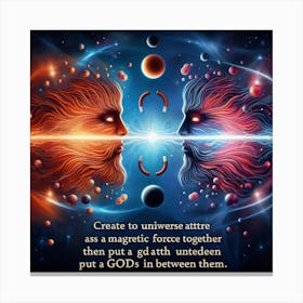 Create To Universes Canvas Print