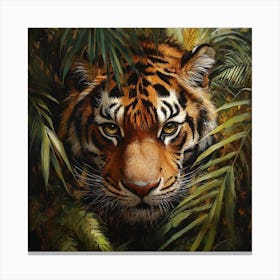 Tiger In The Jungle 2 Canvas Print