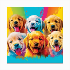 Golden Retriever Puppies Canvas Print