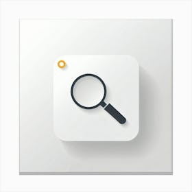 Magnifying Glass Icon Canvas Print