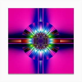 Abstract Art Fractal Creative Pink Canvas Print