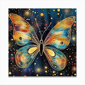 Butterfly In Space Canvas Print