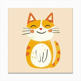 Charming Illustration Cat 3 Canvas Print