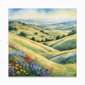 California Wildflowers Art Print Canvas Print