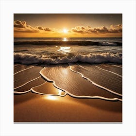 Sunset On The Beach 803 Canvas Print