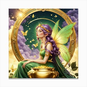 Fairy In Gold Canvas Print