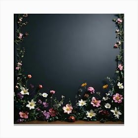 Floral Frame - Floral Stock Videos & Royalty-Free Footage Canvas Print