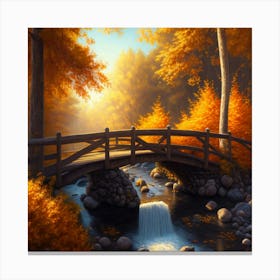 Autumn Bridge 1 Canvas Print