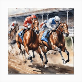 Jockeys Racing 12 Canvas Print