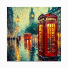 London Telephone Box Canvas Print