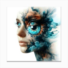 Woman With Blue Eyes 1 Canvas Print