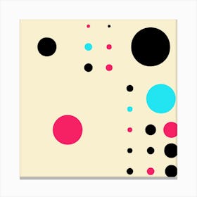 Yayay Dots Poppy Mix Square Canvas Print