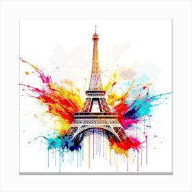 Paris Eiffel Tower pop art Canvas Print