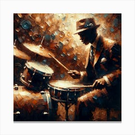Jazz Drummer Canvas Print