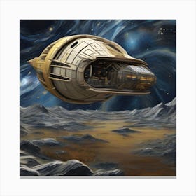 Spaceship In Space 6 Canvas Print