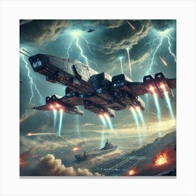 Stormhunter Frigate Canvas Print