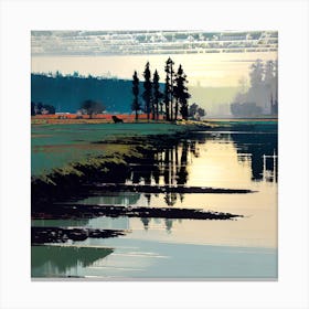 Sunset By The River 1 Canvas Print