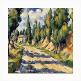 The Bend In The Road, Paul Cézanne 4 Canvas Print