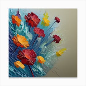 Painted Floral Outburst Canvas Print