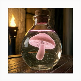 A Close Up Shot Of A Large Pink Mushroom H7dul5y7qgony4dhx89kog Qptzisceqkusz Ffg3l9aa Canvas Print