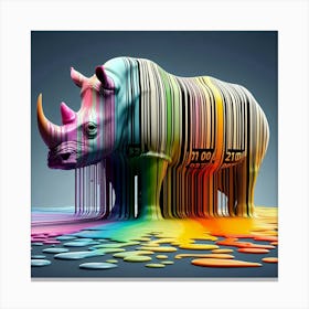 Barcode Rhino Canvas Print