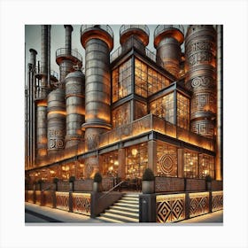 Sovereign Flame Refined Restaurant Exterior Canvas Print