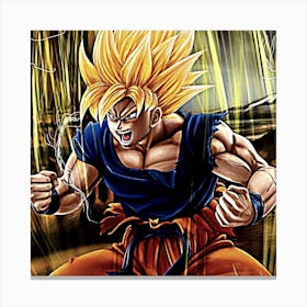 Goku anime when he gets angry Canvas Print