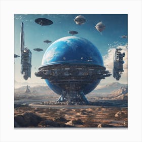 Futuristic City 51 Canvas Print