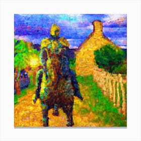 Van Gogh Knight Canvas Print