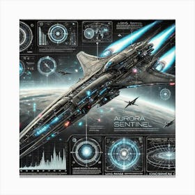 Ionosphere Aurora Sentinel Key Features Converted Canvas Print