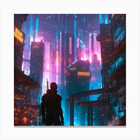 Cyberpunk City 2 Canvas Print