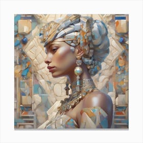 The Jigsaw Becomes Her - Pastel 22 Canvas Print