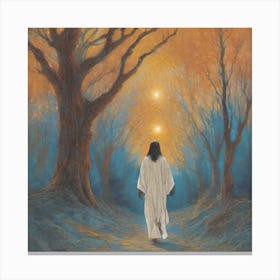 Jesus In The Woods Canvas Print