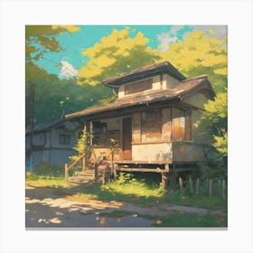 House In The Woods Canvas Print